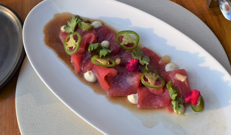 Ahi tuna appetizer.