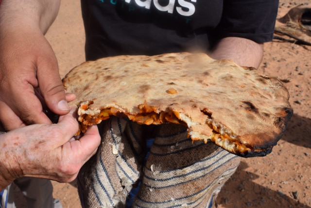 Our Amazigh hosts share their dinner with us.