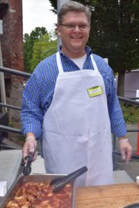 Food samples galore at the festival.