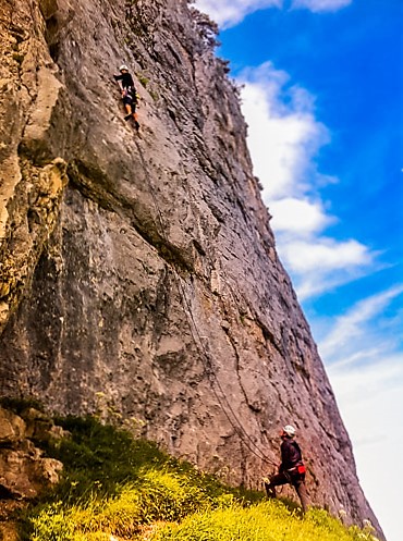 Rock climbing is just one outdoor opportunity. 