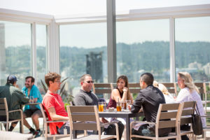 Outdoor rooftop seating. (Photo courtesy John Valls.)