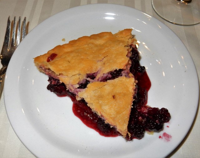 Homemade huckleberry pie.