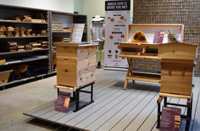 On display are also BeeThinking's beehives and other good for aviaries.