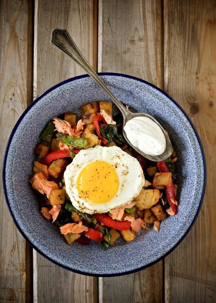 smoked salmon hash