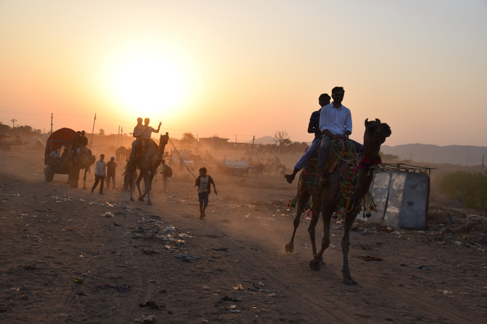 visiting Pushkar fair sunset