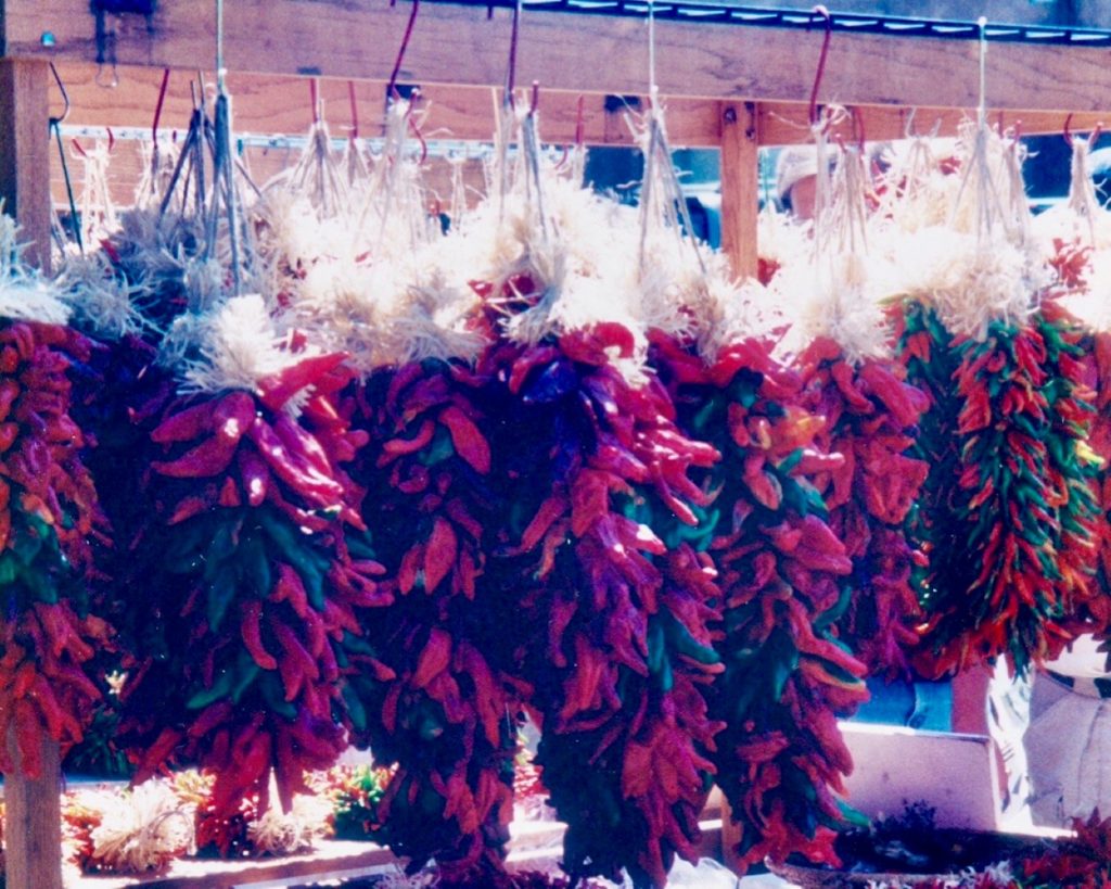 Red chilie ristras are a staplein New Mexican cuisine