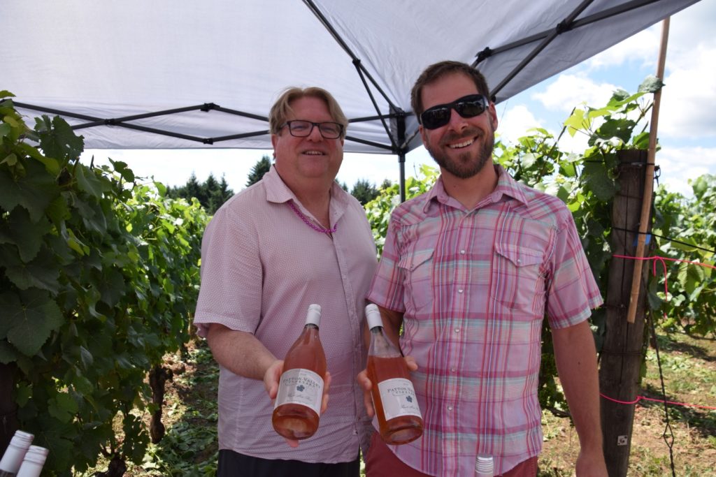 Monte Pitt and Derek Einberger of Patton Valley Vineyard at Drink Pink Rose Festival