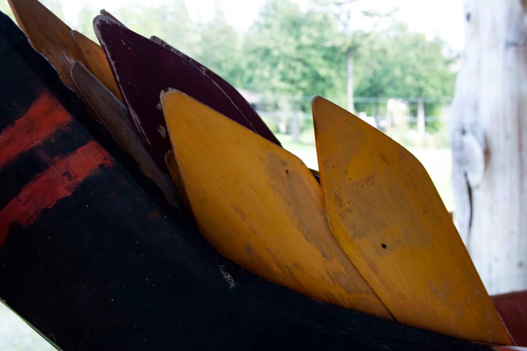 Tribal canoe journey canoe paddles