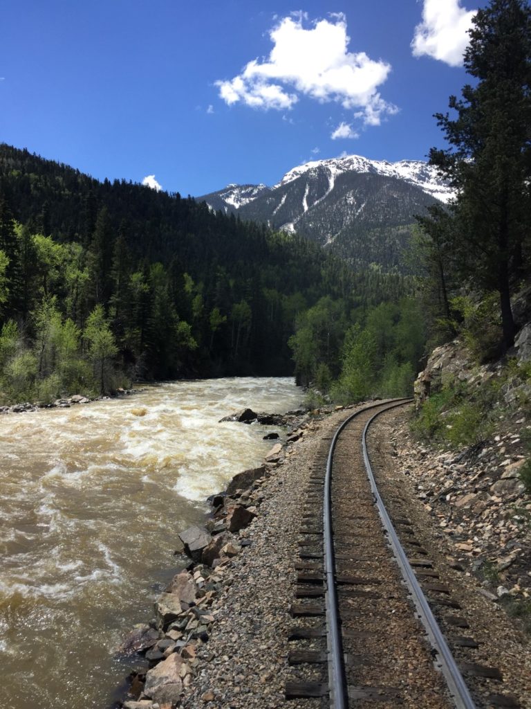 The Animas River from the train 