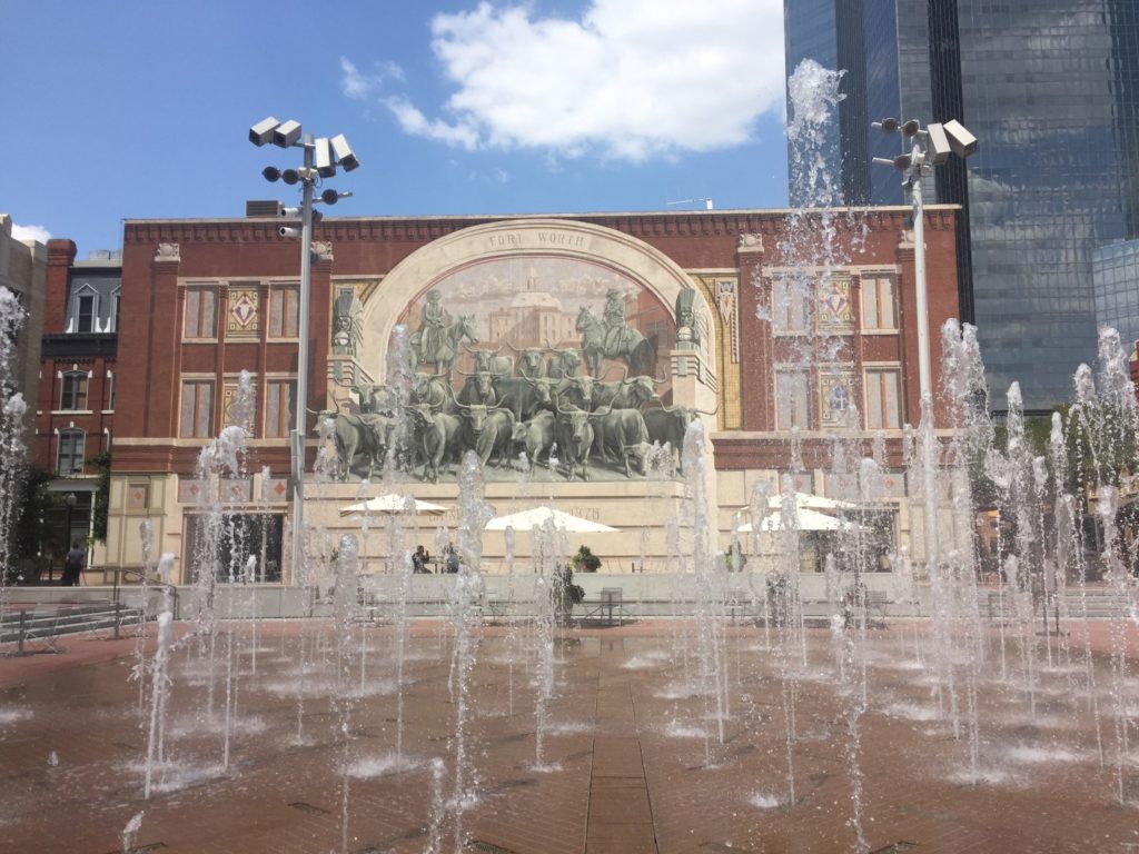 Sundance Square Plaza Water Fountain in Forth Worth