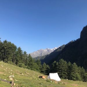 camping in the Himalayas