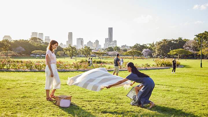 visting brisbane, new farm park