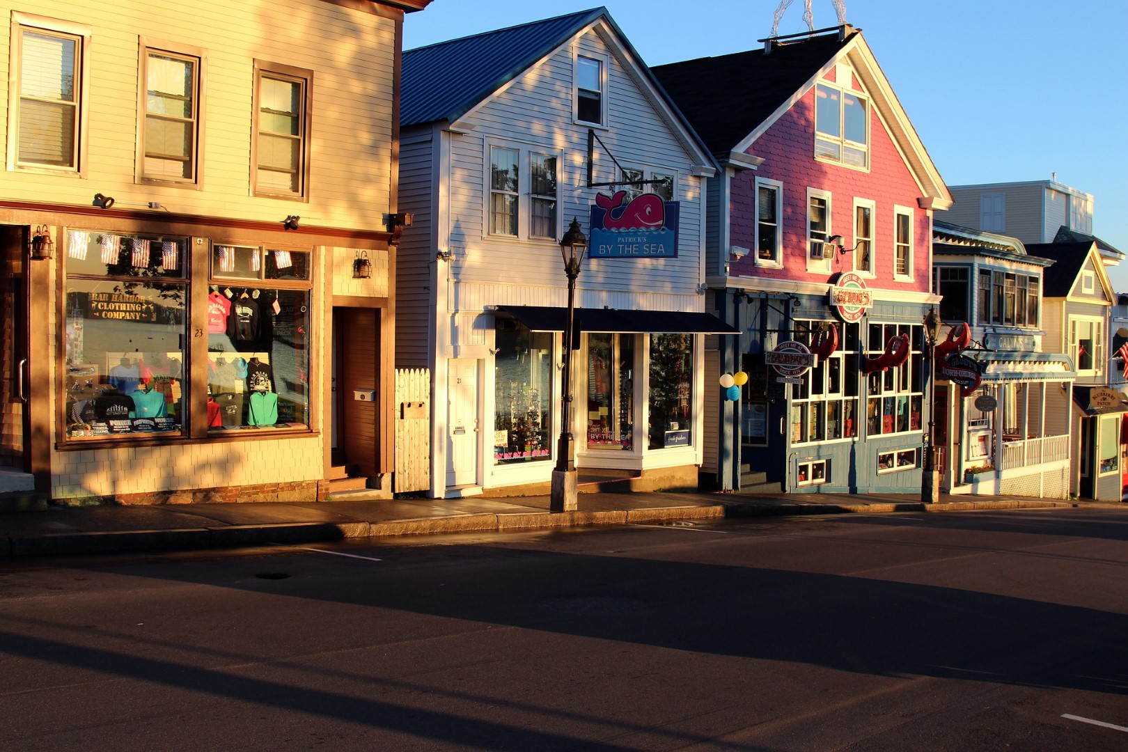 the shops in Bar Harbor, Maine