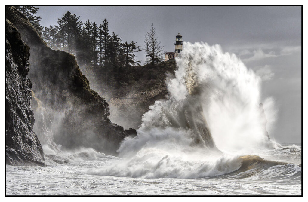 Adrianne Brockman photographing cape disappointment