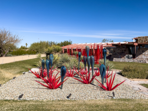Frank Lloyd Wright at Taliesin West, chihuly